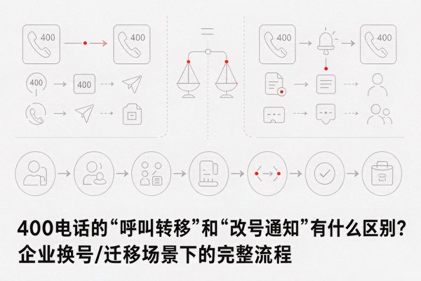 400电话的呼叫转移和改号通知有什么区别?企业换号/迁移场景下的完整流程